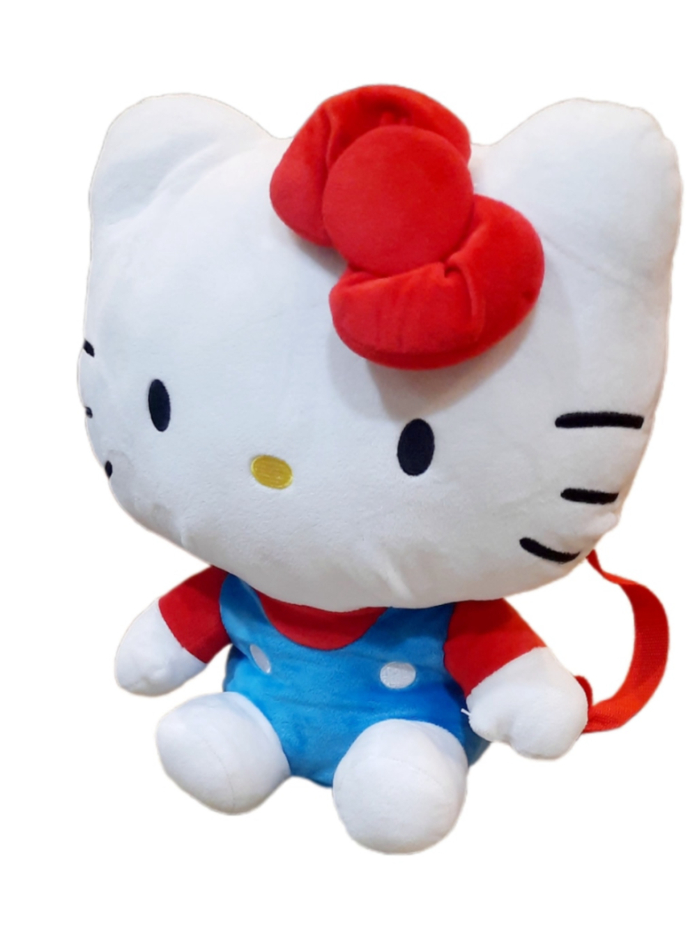Hello Kitty Sanrio Plush Backpack 16” Red Bow Double Straps Adjustable